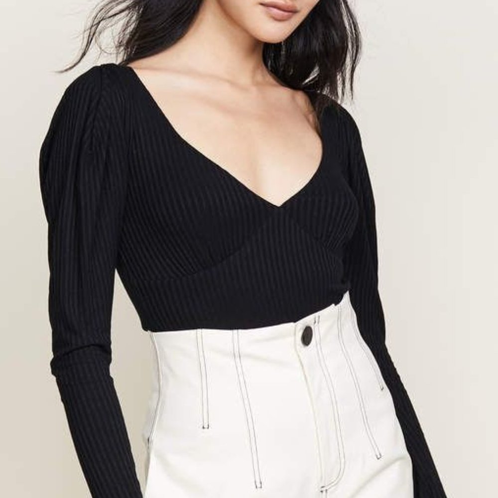 A.L.C. Denise Tee in Black